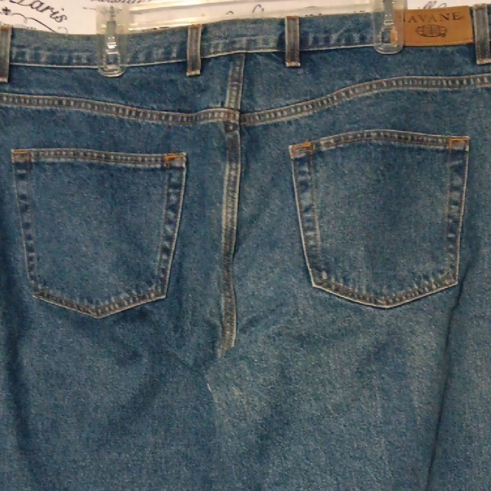 Savane Men's Relaxed Fit Blue Jeans 40x30 Pockets
